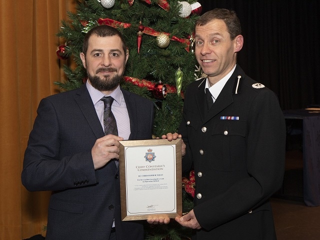 DC Chris Nield with ACC Rob Potts following the award presentation