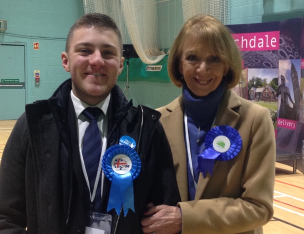 Councillor Patricia Sullivan with a Conservative Party member