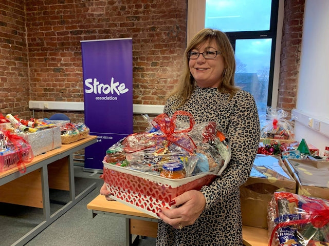 Heywood stroke survivor Frank Clarke and his wife Yvonne (pictured) donated 37 Christmas hampers to help stroke survivors 