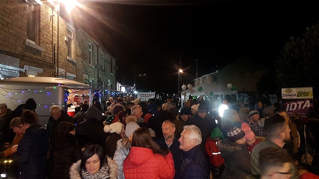 Norden village was packed out with over 1,500 people for the annual Christmas lights switch-on