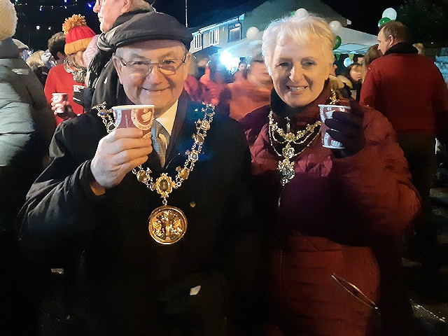 Mayor Billy Sheerin and Mayoress Lynn Sheerin attended Norden Christmas Lights Switch On (Thursday 28 November)