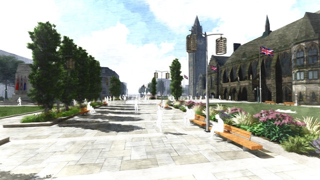 Initial ideas for how Town Hall Square could look will go out to public consultation in the summer 
