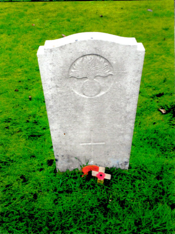 Fusilier Whalley's service headstone