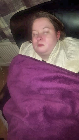 Stacey Parker (pictured after she became ill) and her mum hope to raise £7,500 for medical tests 