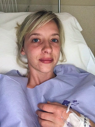 Samantha Smith, pictured after one of her operations in 2019