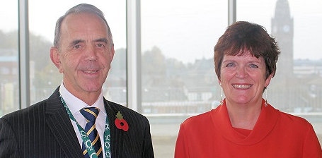 Councillor Kieran Heakin, Rochdale Council’s cabinet member for children’s services and Gail Hopper director of children’s services