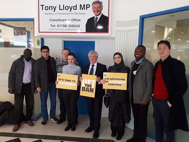 Tony Lloyd supports the Lift the Ban coalition