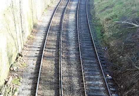 Railway tracks at Heywood Station 