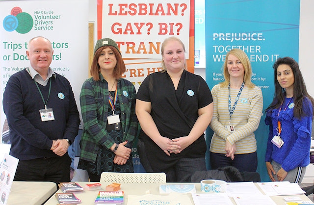 HMR Circle, LGBT foundation, and the councils community safety team host stalls at Number One Riverside