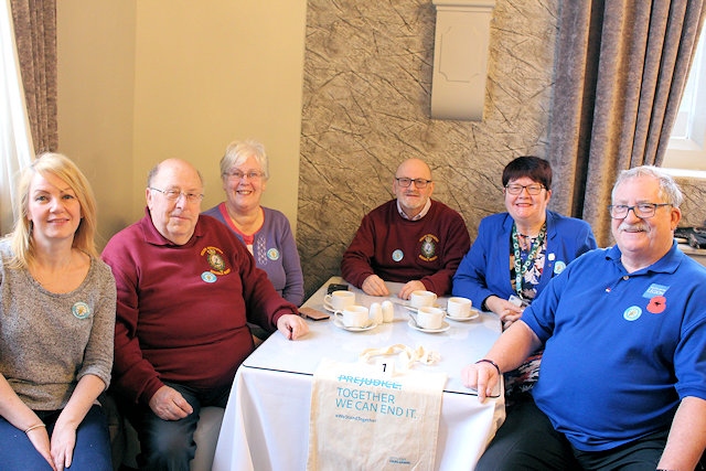 Attendees at the veterans breakfast with Cllr Janet Emsley (second from right) 