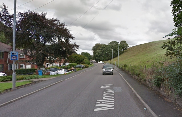 The section of Milnrow Road where the collision happened