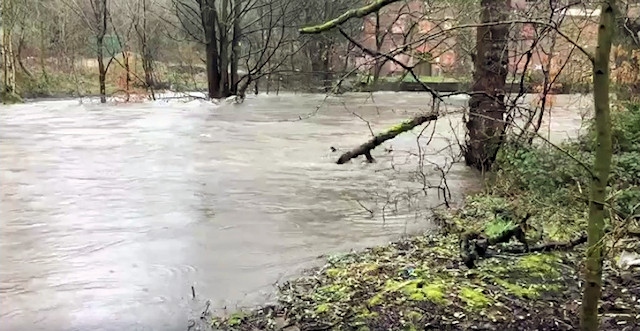 Flooding near Crimble Mill, Heywood - Iain Brown