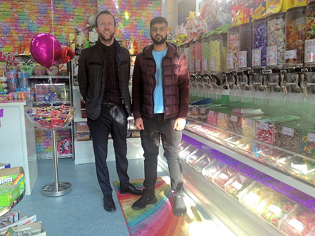 Paul Ambrose and Rumaan Saeed inside Candy Kabin