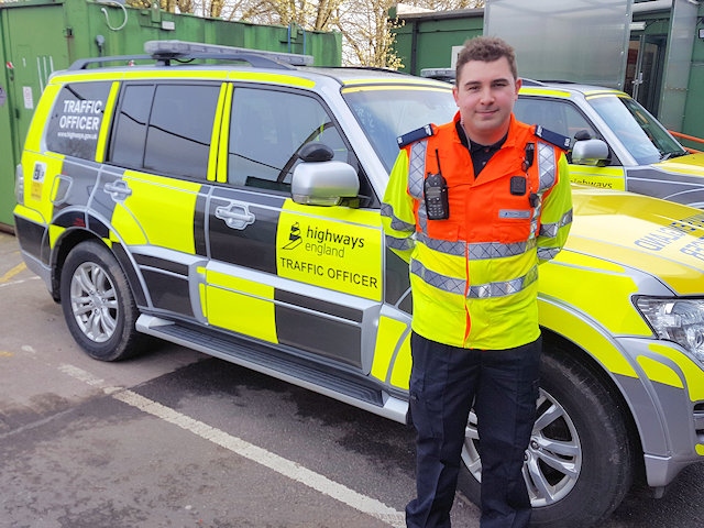 Highways England Traffic officer Ben Cookson