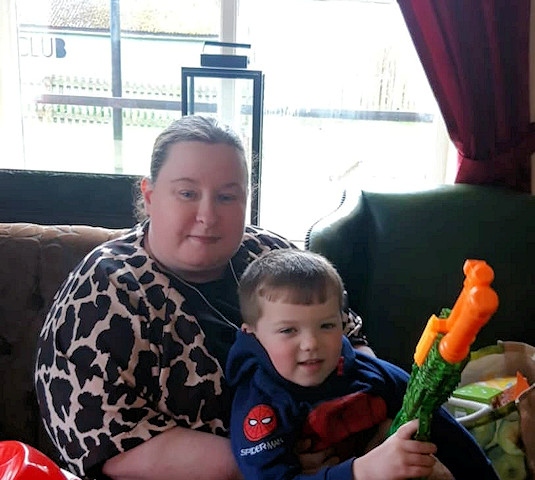Stacey with her nephew, Lucian