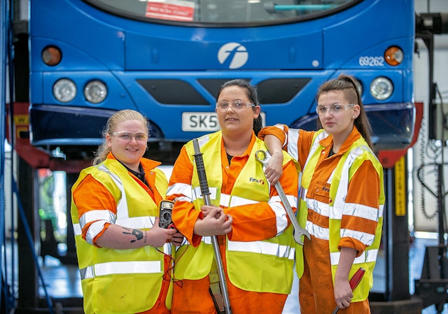 First Bus female bus engineers