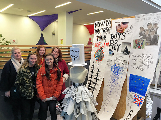 Art students at Hopwood Hall College claim the Overall Champions Shield