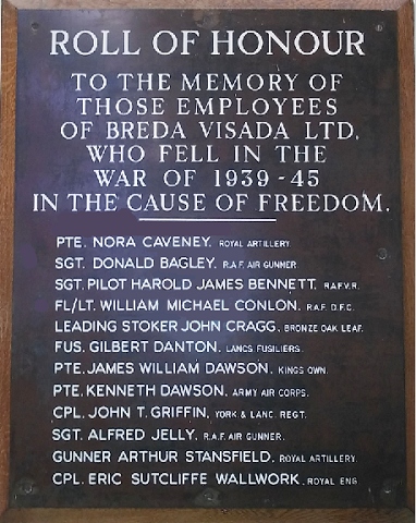 Breda Visada War Memorial kept in Littleborough Library