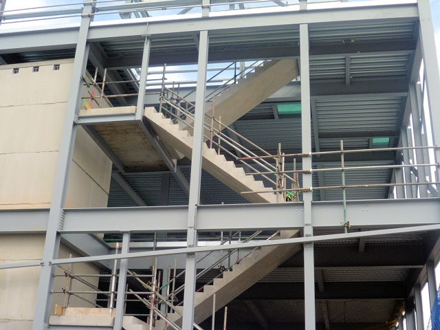 Rochdale Riverside scheme - staircase for leisure block