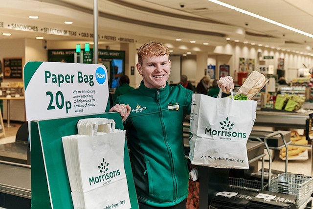The paper bags have been trialled in eight Morrisons stores since January 