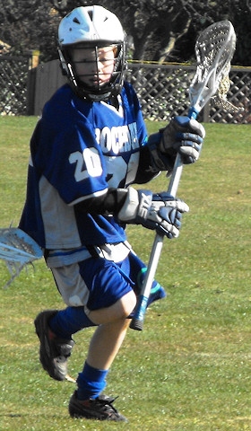 Daniel Madeley, playing U12s lacrosse