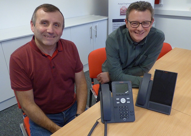Operations director Kevin Beswick (left) with sales and marketing director Barry Tuffs at Atrium Telecom in Heywood