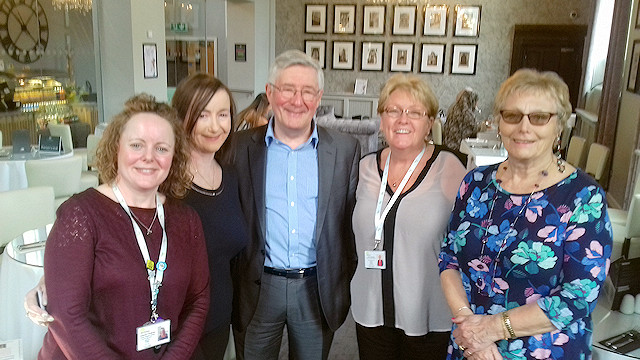 Tony with ladies from the Rochdale Carers' Hub