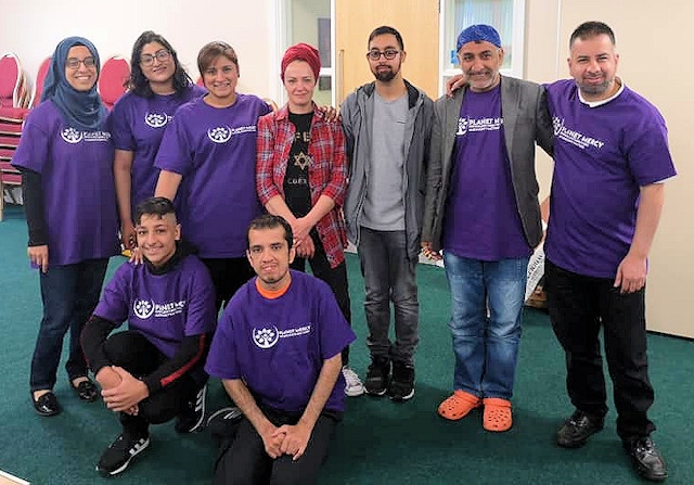 Planet Mercy volunteers prepared food parcels and warm meals to distribute to families in Rochdale 