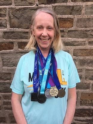 Liz McInnes MP with her 10 medals