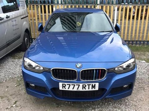 This blue BMW was stolen on Wednesday morning