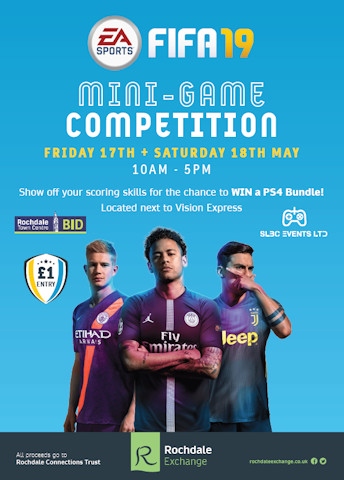 The first eSports event in Rochdale town centre will take place on the FA Cup final weekend