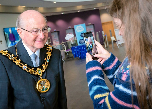 Mayor Councillor Billy Sheerin at Rochdale Digital Festival