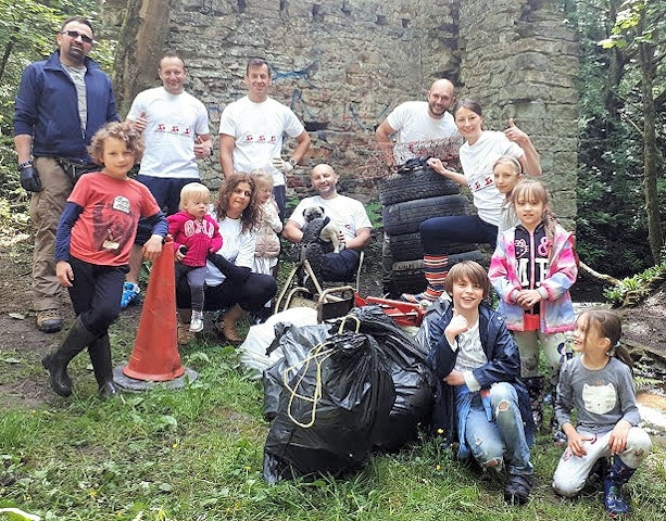 The six best friends cleared Naden Brook of rubbish on Sunday 9 June, and Rochdale canal the week prior