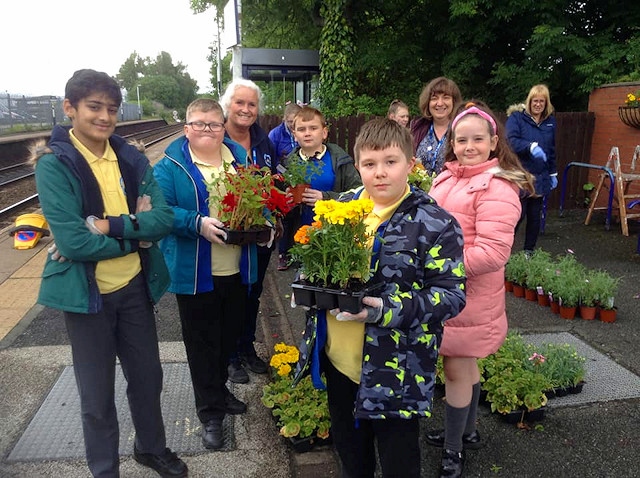 The planters at Castleton Railway Station are on the right track for success