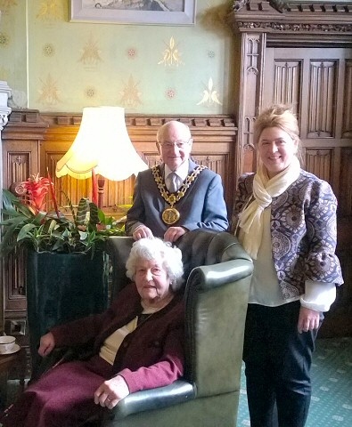 Mayor Billy Sheerin with the Consul General of Hungary Krisztina Kátai-Nagy (right) and a guest from St Patrick's RC Church