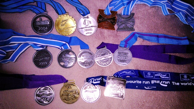 Wendy Mills Great Manchester Run medals