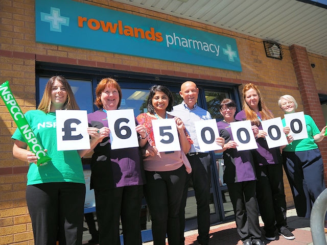 Staff at Rowlands Pharmacy raise more than £650,000 for the NSPCC