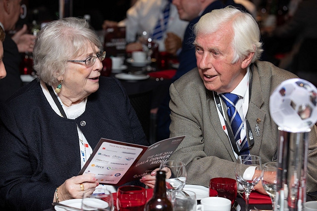 John Hallett at a gala with his wife Jeanette