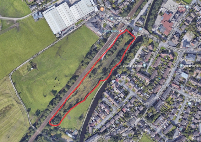 The former railway sidings (marked in red) would be ideal for a new rail car park, says Richard Greenwood