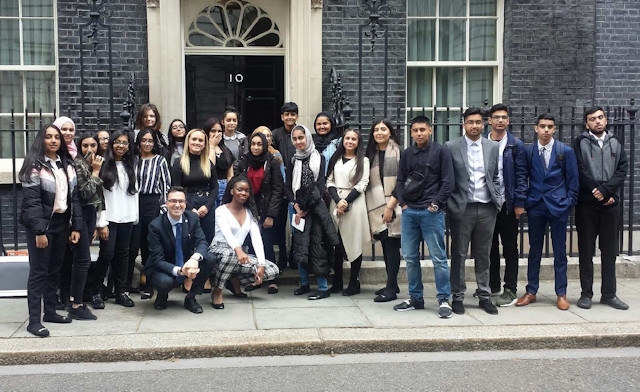 Kingsway Park Year 10 students at No.10 Downing Street