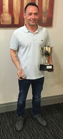 George won double trophies at the club’s recent yearly presentation for Manager’s Manager and also the Clutterbuck trophy