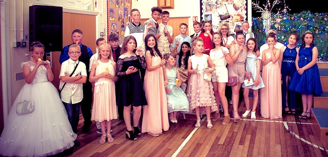 Year 6 children at St Margaret's CE Primary School prom night