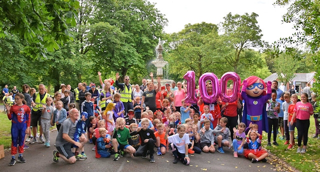 Queen's Park junior parkrun celebrated their 100th run on 14 July