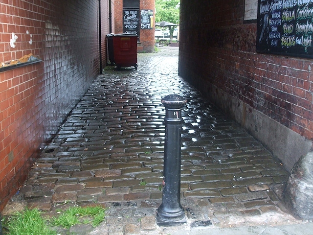 Alleyways, such as this one leading to the Reed, have been cleaned up