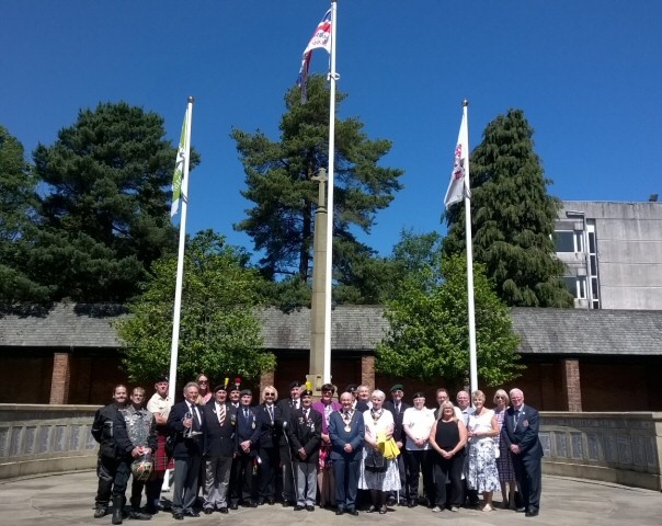 Mayor Billy Sheerin attended Middleton Memorial Gardens for the Armed Forces Day flag raise on Thursday 27 June