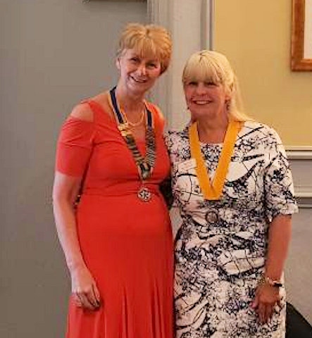 Middleton Rotary Club President Janice Sawle with Club Vice President, .Bev Yarwood 