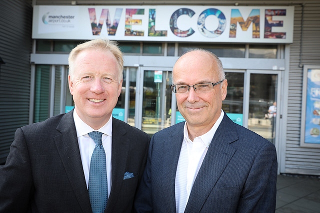 HS2 Ltd CEO, Mark Thurston (left), and Charlie Cornish, CEO of Manchester Airports Group (MAG)