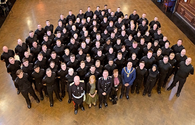 New GMP recruits at their attestation ceremony
