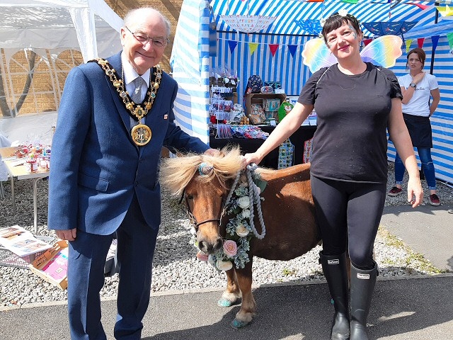 Mayor Billy Sheerin attended Happywood - PossAbilities Summer Fayre at the Cherwell Centre, Heywood