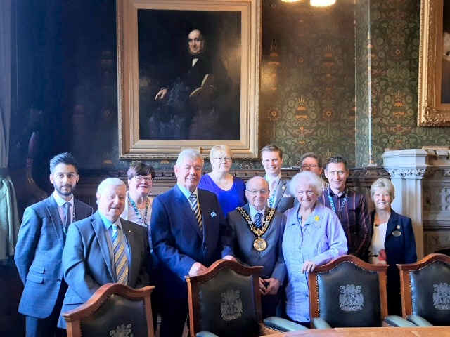 A portrait of Alderman Edward Taylor has been restored and was returned to Rochdale Town Hall on Tuesday (30 June 2019)